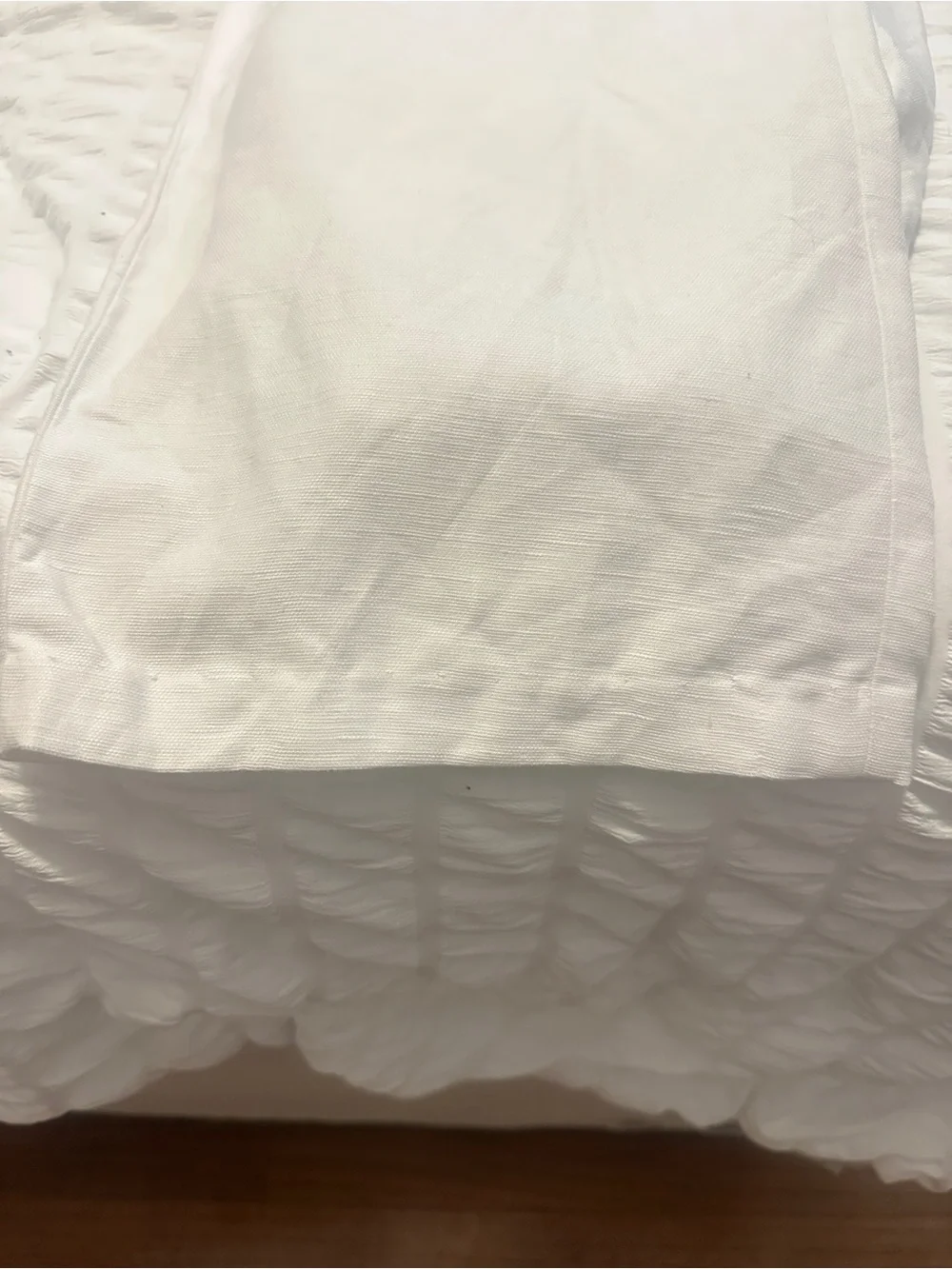 Aritzia Effortless Pants- White linen high rise size 2 (short)